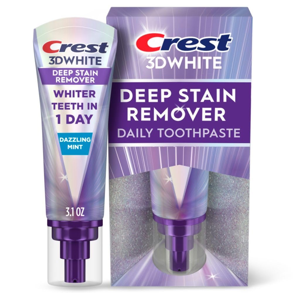 Crest 3DWhite Brilliance Deep Stain Remover Dazzling Mint Toothpaste - 3.1oz