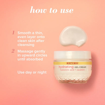 Burt's Bees Truly Glowing Replenishing Gel Cream, Moisturizer with Hydrate and Glow Complex for Normal and Combination Skin, 1.8 Fluid Ounces (Packaging May Vary)