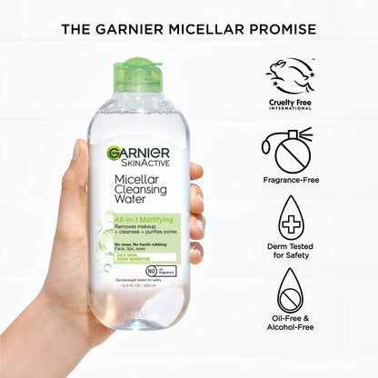 Garnier SkinActive Micellar Cleansing Water, All-in-1 Makeup Remover