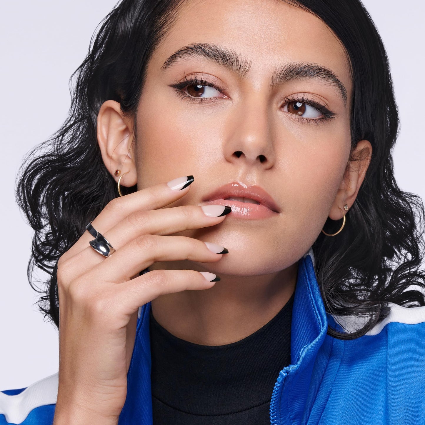 KISS Salon Acrylic French, Press-On Nails, Nail glue included