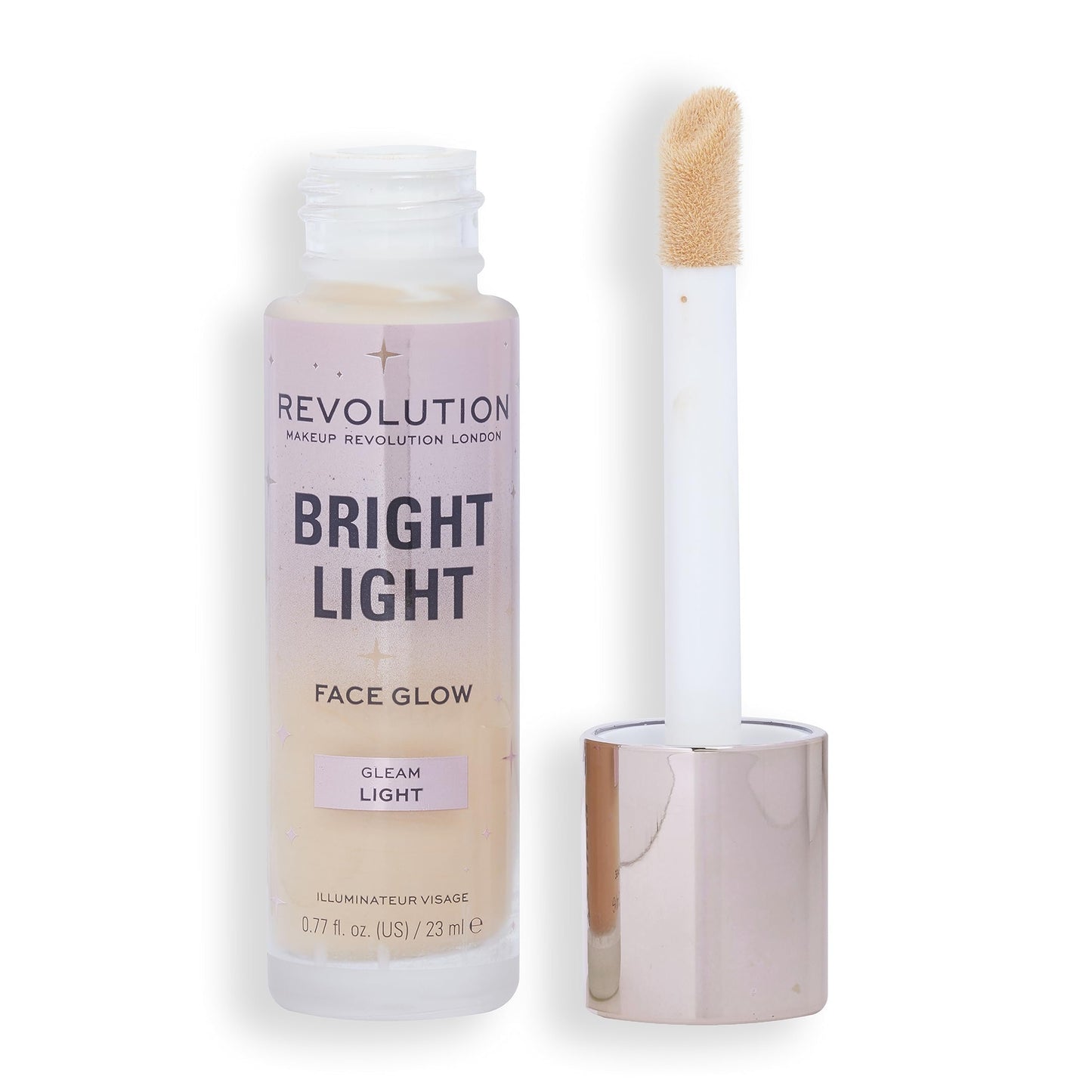 Revolution Beauty London, Bright Light Face Glow, Lightweight & Brightening Multi-Use Skin Tint, Illuminating and Natural Glow Finish, Gleam Light, 0.77 Fl. Oz