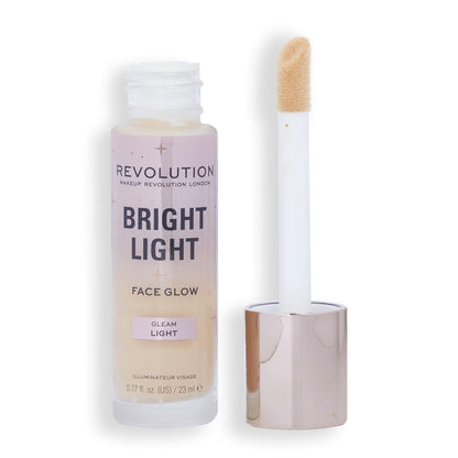 Revolution Beauty London, Bright Light Face Glow, Lightweight & Brightening Multi-Use Skin Tint, Illuminating and Natural Glow Finish, Gleam Light, 0.77 Fl. Oz