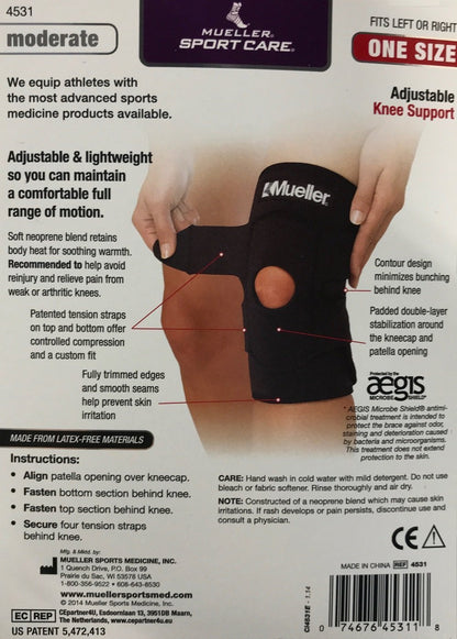 Mueller Sport Care Mue/Sprt Size 1ct Adjustable Knee Support 1ct