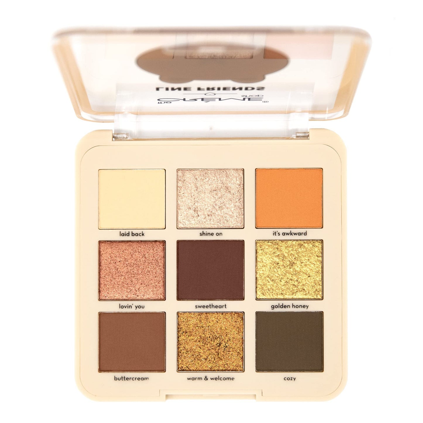 The Crème Shop | LINE FRIENDS - BROWN’S WARM & TOASTY Eyeshadow Palette | 9 Golden Multi-Finish Shades