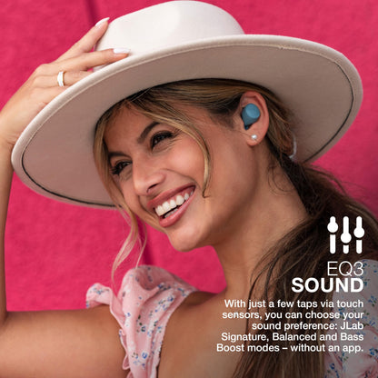 JLab Go Air Pop True Wireless Earbuds, in Ear Headphones, Bluetooth Earphones, Ear Buds with 32H Playtime, Bluetooth Earbuds with Microphone, USB Charging Case, Dual Connect, EQ3 Sound