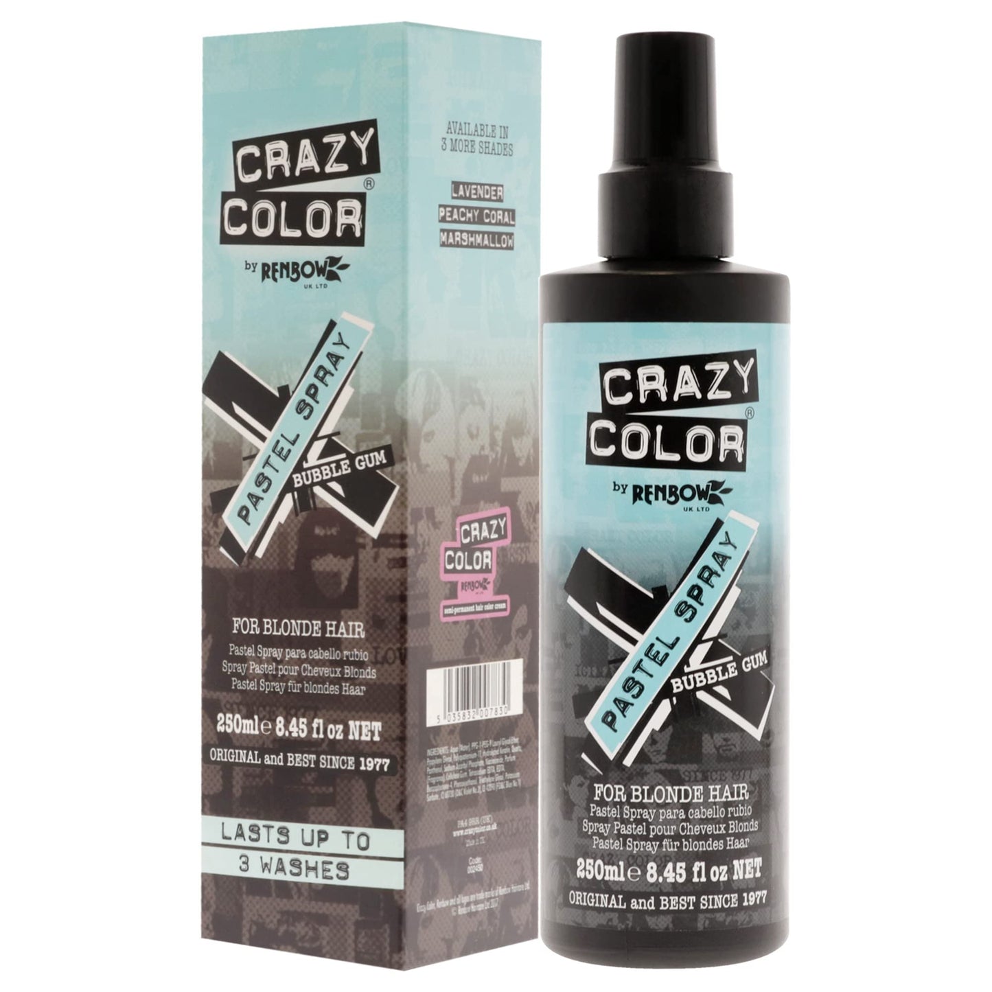 Crazy Color Pastel Spray for Perfect Instant Color for Blonde Hair 250ml