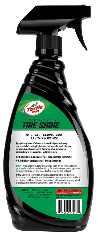 Turtle Wax 50837 Tire Shine & Wheel Cleaner Kit with Microfiber Towel