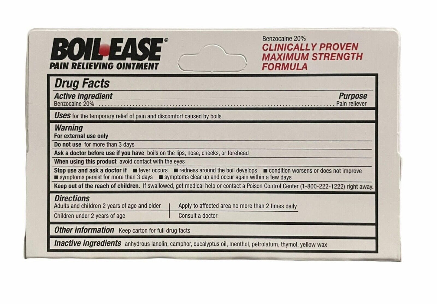Boil Ease Pain Relieving Ointment, 1 Ounce (3 Pack)