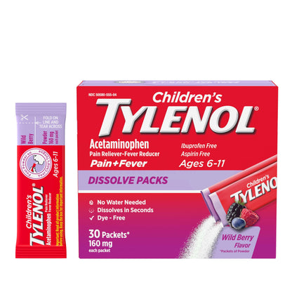 Tylenol Children's Dissolve Packs, Wild Berry