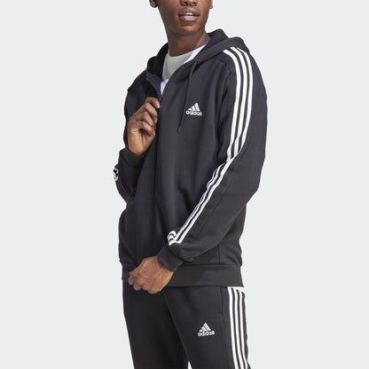 adidas Men's Essentials Fleece 3-Stripes Full-Zip