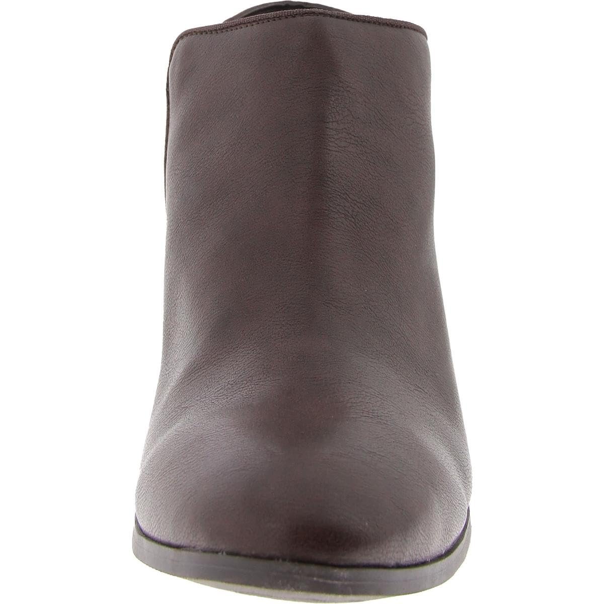 Style & Co. Womens Wileyy Faux Leather Booties Brown 7 Medium (B,M)