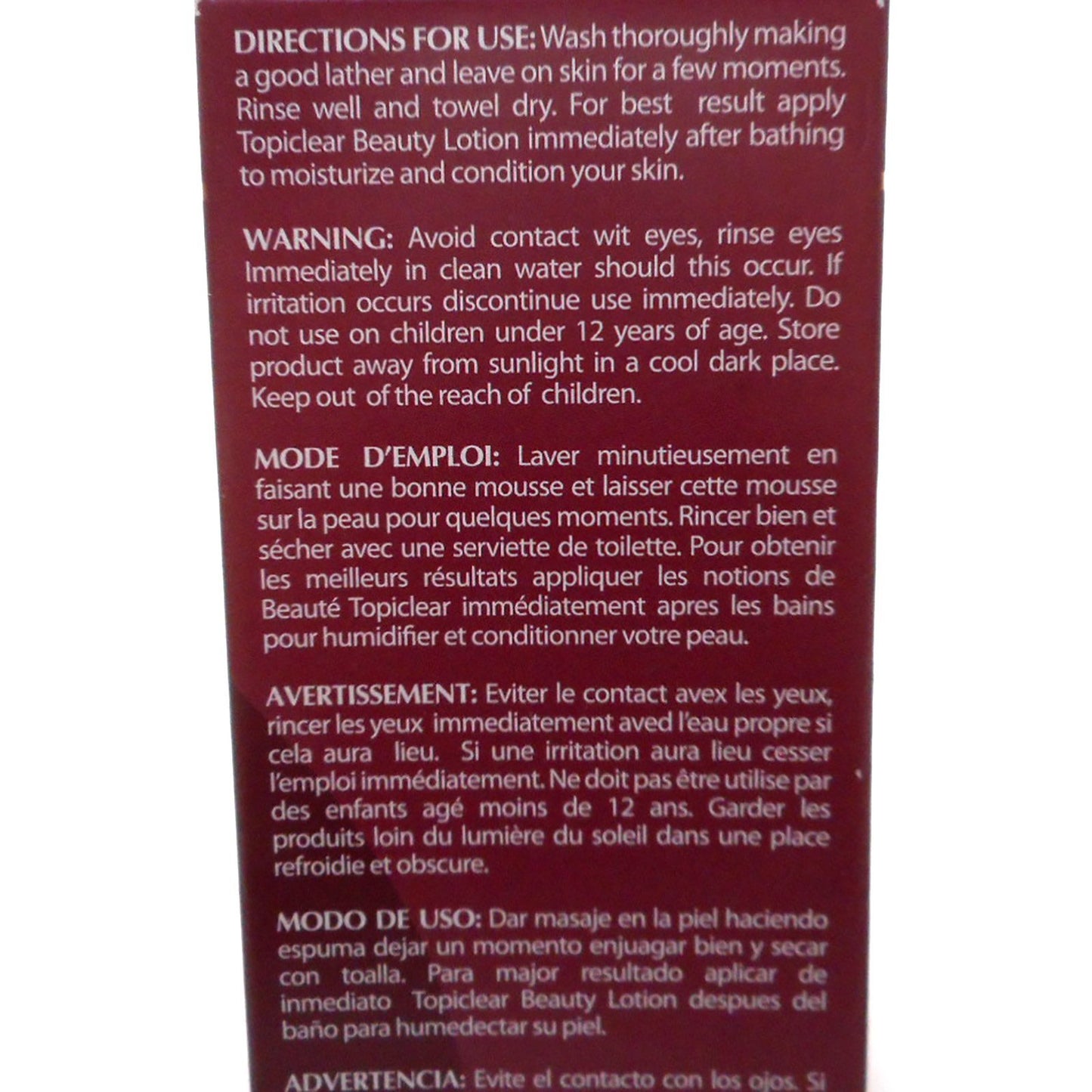 Topiclear Paris Exfoliating Soap