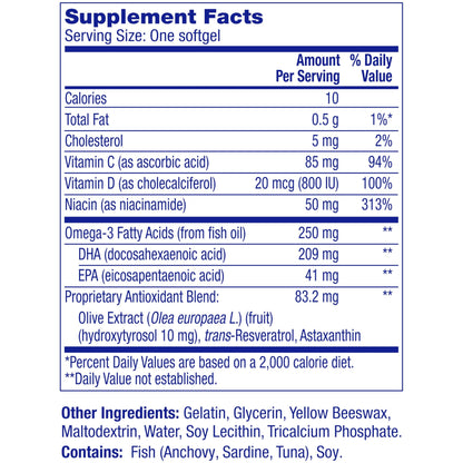 One A Day Age Factor Cell Defense-Cell Health Supplement to Support Healthy Aging Journey, Cell Health Support for Adults, with Olive Polyphenols, Resveratrol, Vitamin B3 (Niacinamide), 30 Softgels