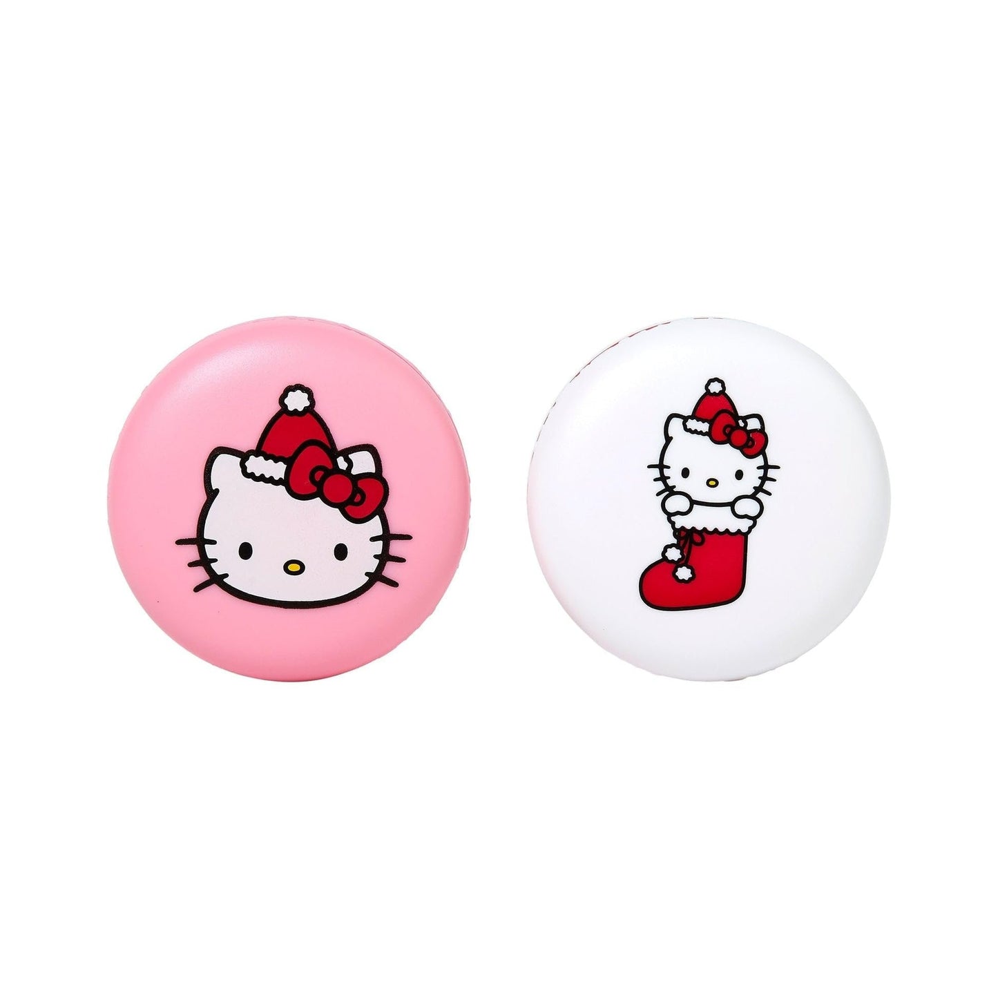 The Créme Shop x Hello Kitty & Friends Macaron Lip Balm Duo, Korean Lip Balm with Murumuru Seed Butter and Hyaluronic Acid (Mixed Berry & Icing on the Cake)