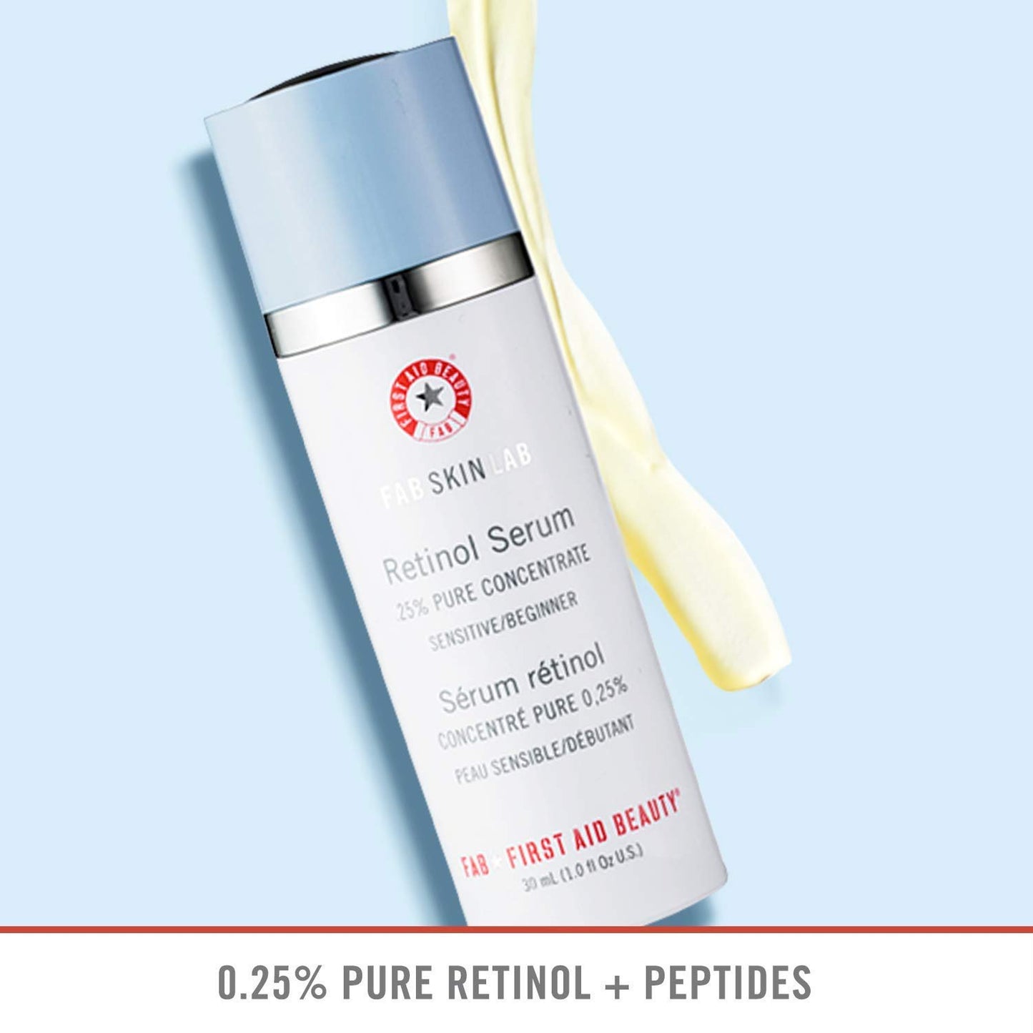 First Aid Beauty FAB Skin Lab Retinol Serum 0.25% Pure Concentrate, 1 oz