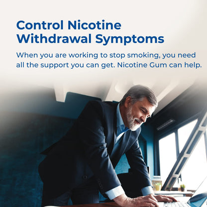 Rite Aid Nicotine Gum, Cool Mint Flavor, 4 mg - 100 Count | Quit Smoking Aid | Nicotine Replacement Gum | Stop Smoking Aids That Work | Chewing Gum to Help You Quit Smoking | Coated Nicotine Gum