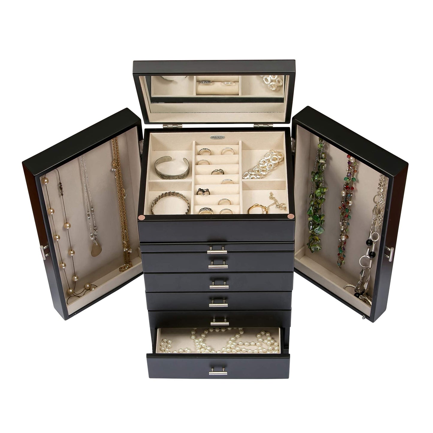 Mele & Co. 00879F13 Geneva Upright Wooden Jewelry Box