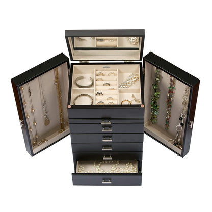 Mele & Co. 00879F13 Geneva Upright Wooden Jewelry Box