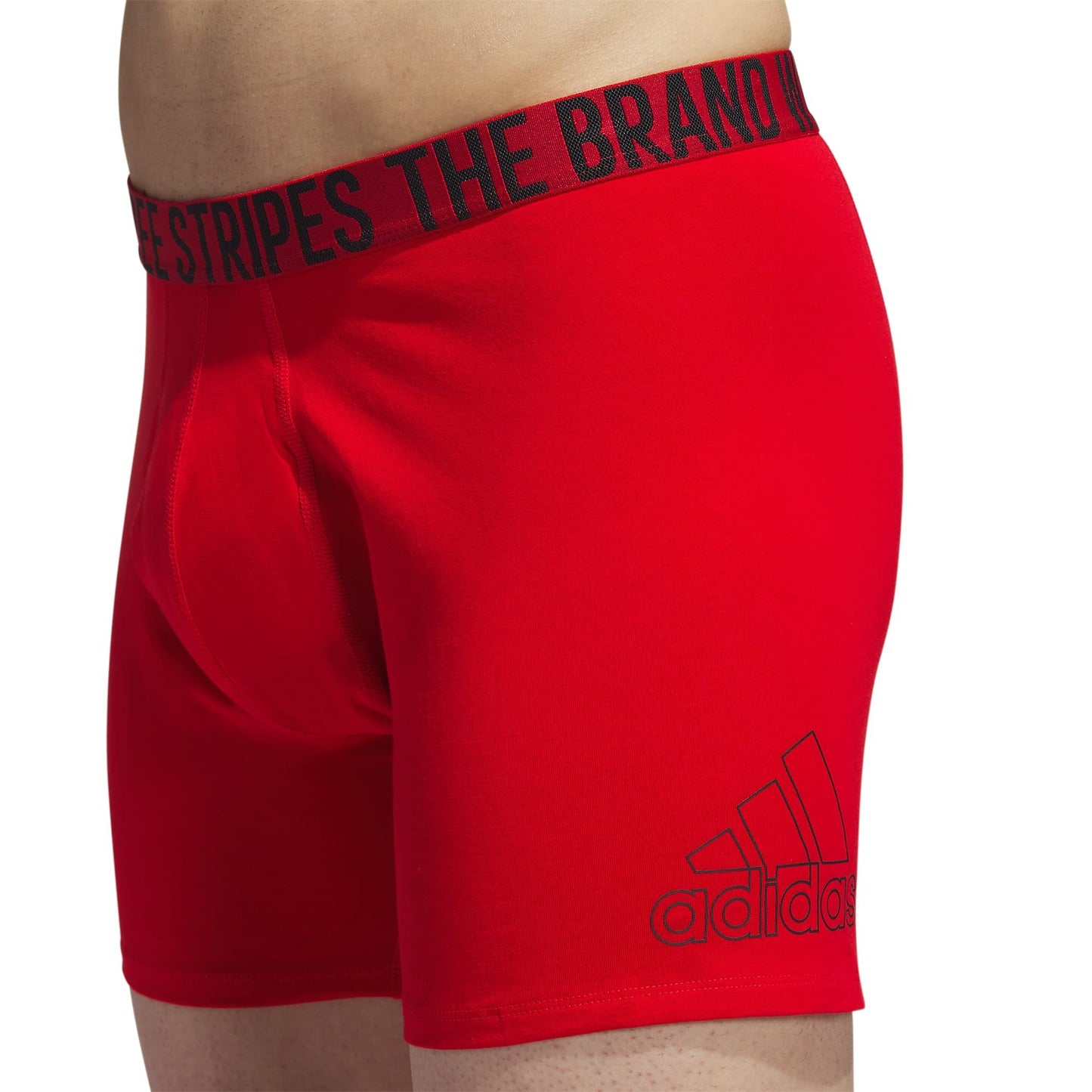 adidas Men's Stretch Cotton Boxer Brief Underwear (4-Pack)