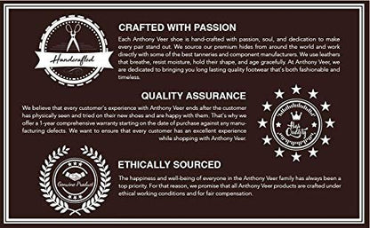 Anthony Veer Truman Derby Oxford Dress Shoes for Men | Lace-Up | Goodyear Welt Construction | Cushioned Footbed & Recraftable Leather Sole with Stacked Heel | Full Grain Calfskin Leather Upper