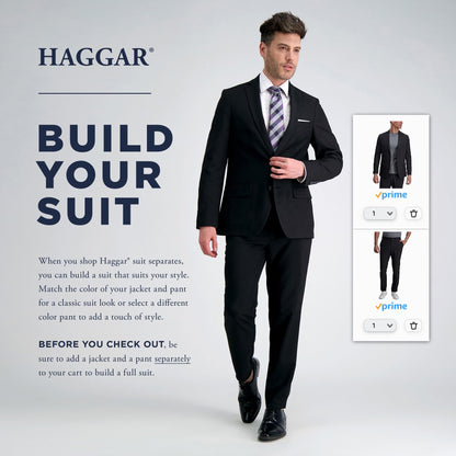 Haggar Men's JMH Premium Stretch Classic Fit Suit Separates - Pants & Jackets