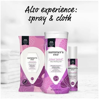 Summer's Eve Cleansing Wash for Sensitive Skin, Island Splash, 15 fl oz (444mL)