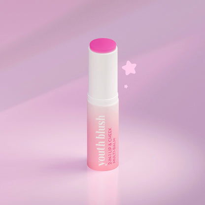 The Crème Shop YOUTH BLUSH 2-In-1 Lip & Cheek Multi-Balm - Made in Korea - Pink Lip and Cheek Stick