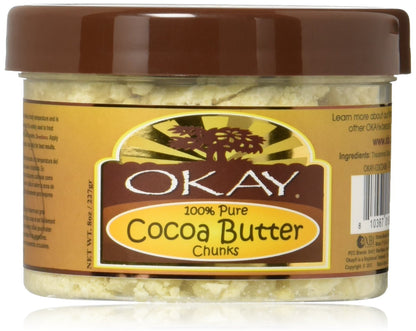 OKAY 100% PURE COCOA BUTTER CHUNCK 8oz/227gr