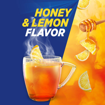 Theraflu Max Strength Nighttime Flu Medicine for Flu Symptom Relief with Acetaminophen, Dextromethorphan HBr, and Chlorpheniramine Maleate, Honey Lemon Flavored - 6 Powder Packets