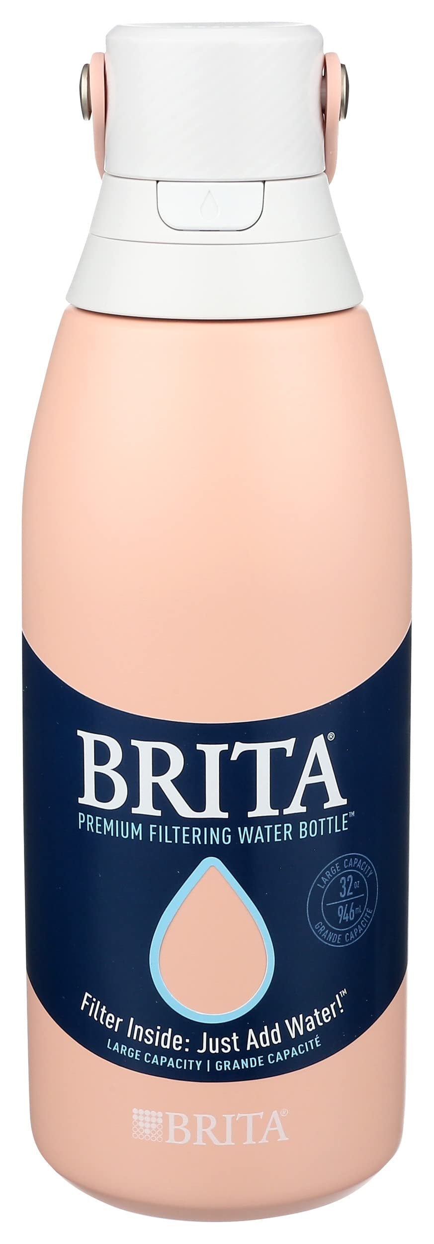 BRITA Brita Stainless Steel Water Bottle with Filter Rose 32oz, 1 EA