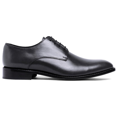 Anthony Veer Truman Derby Oxford Dress Shoes for Men | Lace-Up | Goodyear Welt Construction | Cushioned Footbed & Recraftable Leather Sole with Stacked Heel | Full Grain Calfskin Leather Upper