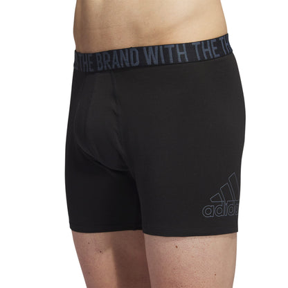 adidas Men's Stretch Cotton Boxer Brief Underwear (4-Pack)