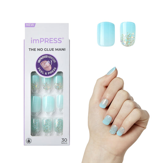 KISS imPRESS No Glue Mani Press On Nails, Design, My Worth'