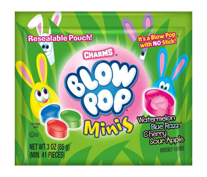 Charms Blow Pop Minis Limited Edition Easter, 3 Ounce Resealable Pouch - 12 Count Display Box