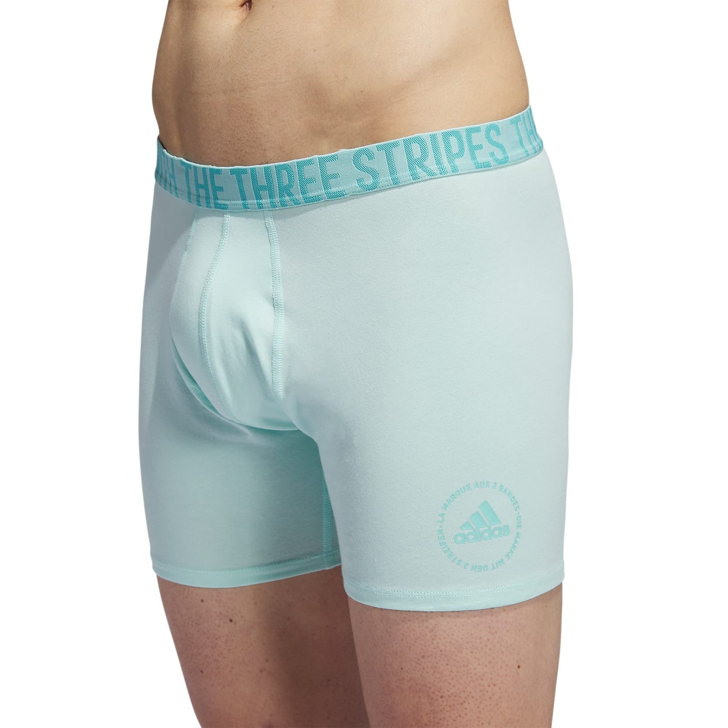 adidas Men's Stretch Cotton Boxer Brief Underwear (4-Pack)