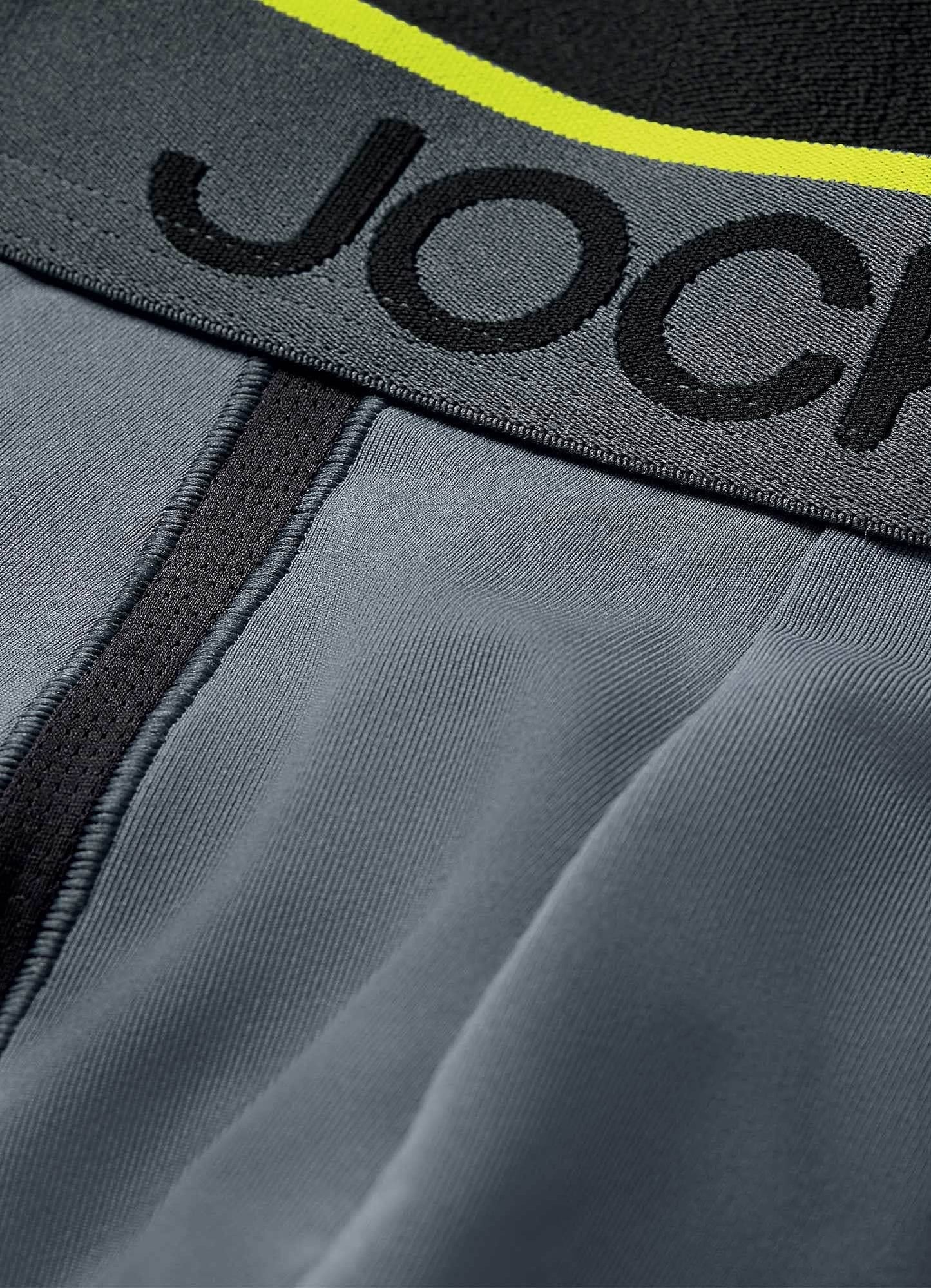 Jockey Men's Underwear Chafe Proof Pouch Microfiber 6" Boxer Brief - 3 Pack, Bright Aqua/Iron Grey/Blue Jay, M