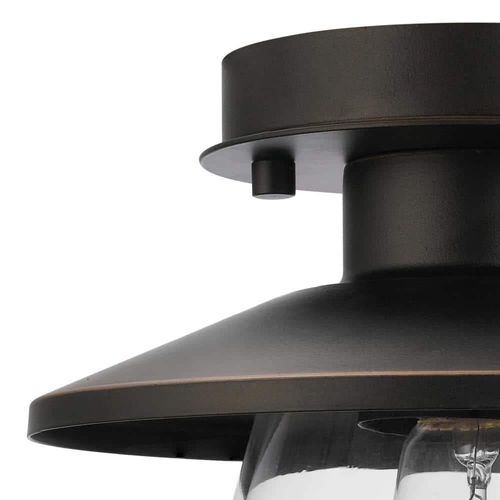 Northmoore 1-Light Oil Rubbed Bronze and Glass Semi-Flush Mount