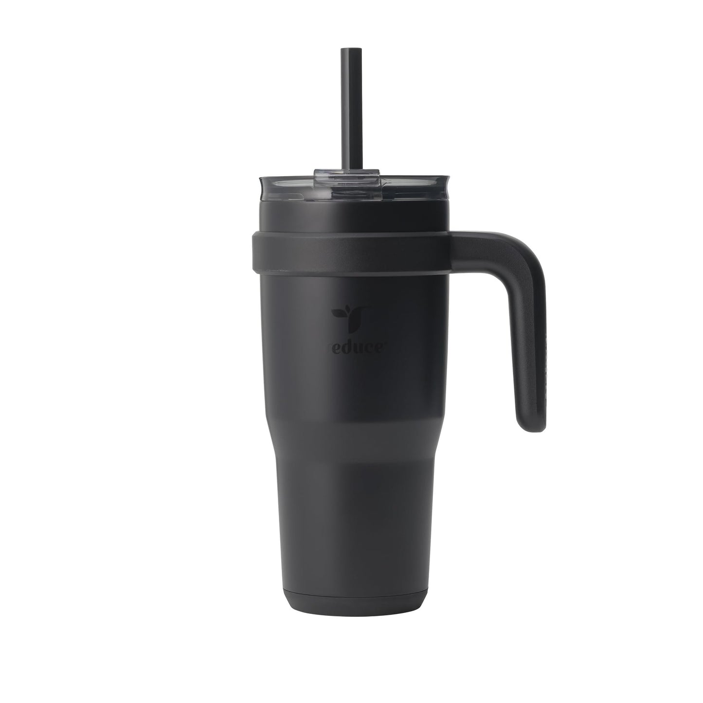 REDUCE Stainless Steel Tumbler with Handle - Dual-Wall Vacuum Insulated Travel Mug, Sweat-Proof Lid & Reusable Straw - Keeps Drinks Cold for 24 Hrs, Fits Cupholders, Dishwasher Safe