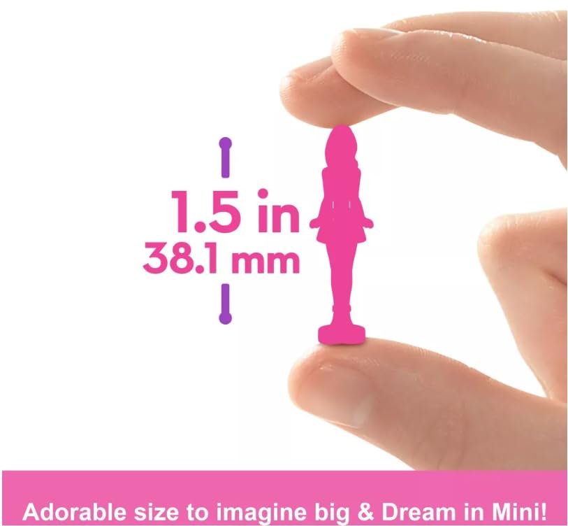 Barbie Mini BarbieLand Fashionistas Dolls, 1.5-inch Dolls in Lipstick Tube, Surprise Reveal (Styles May Vary) - Pack of 2