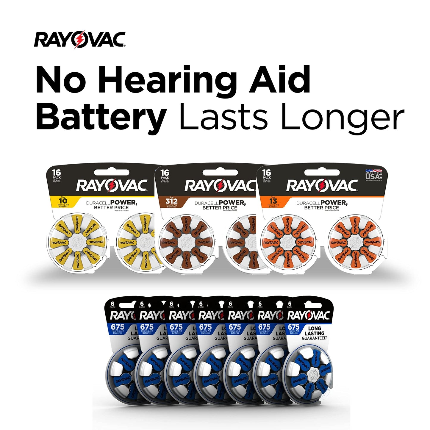 Rayovac Size 13 Hearing Aid Batteries, Hearing Aid Batteries Size 13, 12 Count