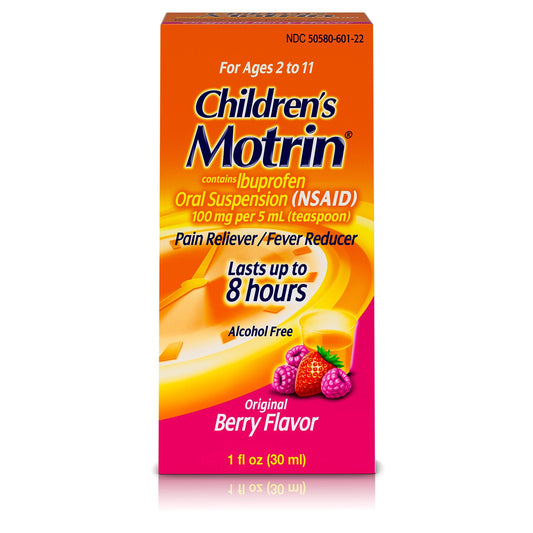 Motrin Children's Pain Reliever and Fever Reducer, Original Berry, 1 Fluid Ounce