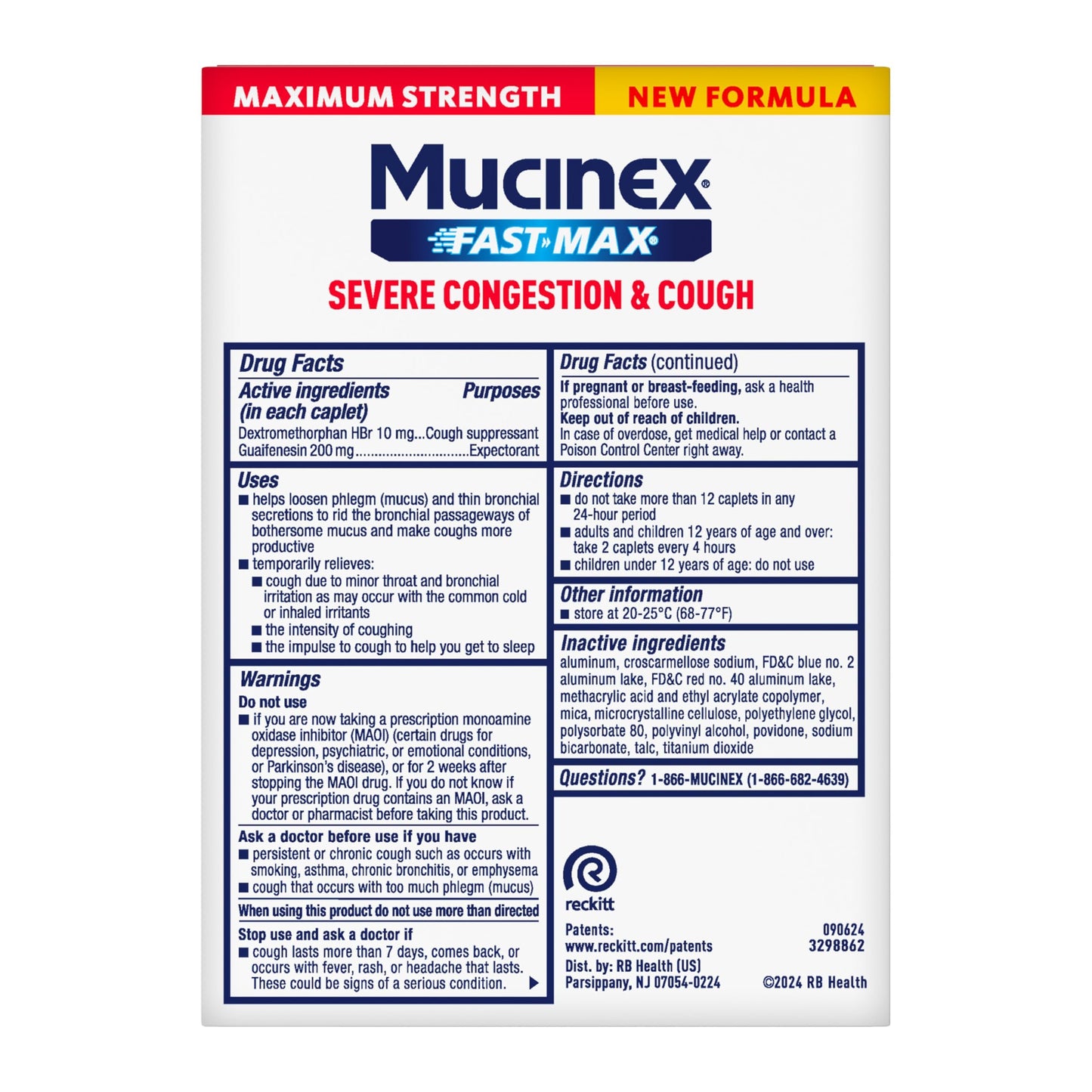 Mucinex Fast-Max Severe Congestion & Cough Medicine for Adults
