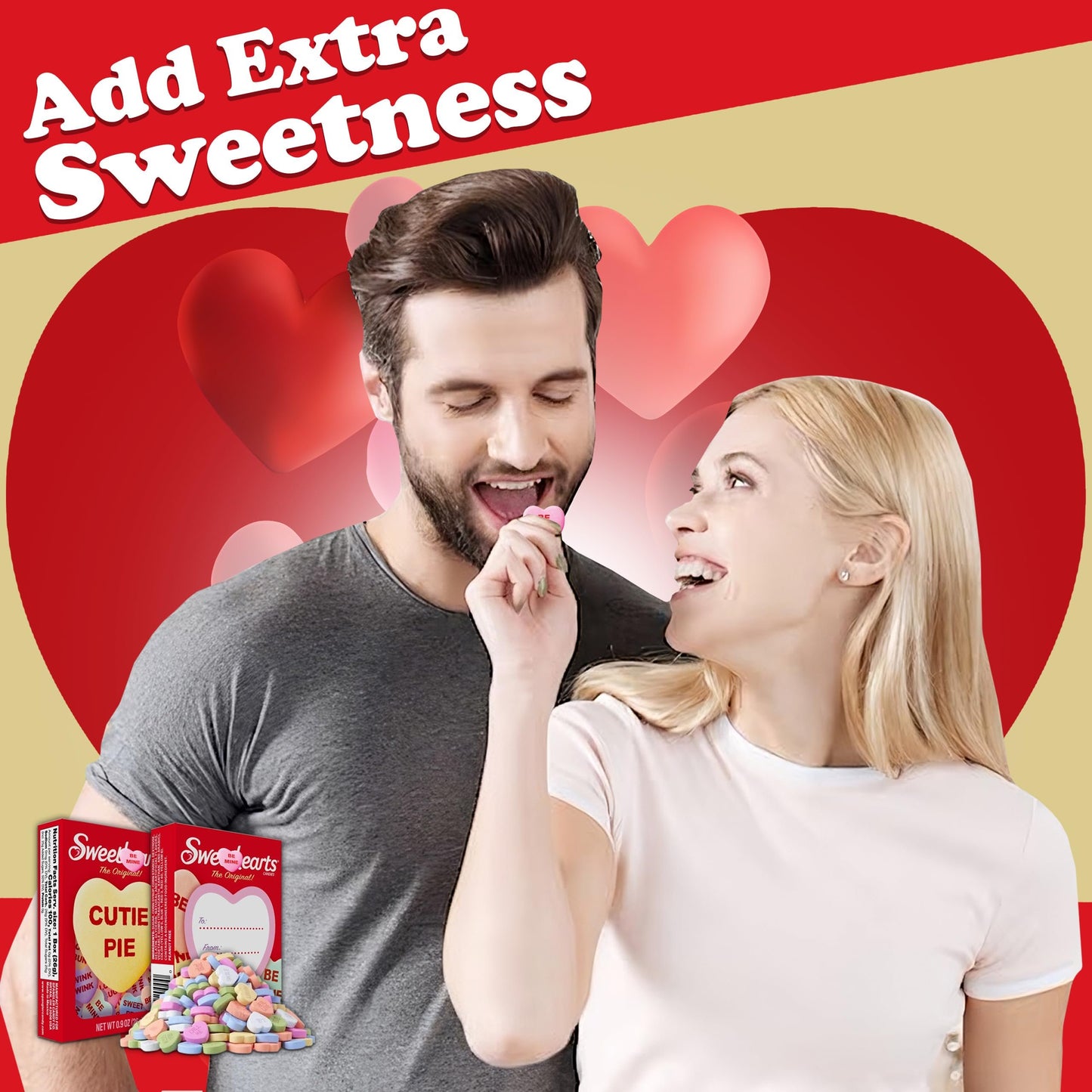 Valentine's Day Candy Conversation Hearts, Sweet Heart Conversation Hearts Candy, Individually Wrapped Addressable Boxes, Multi-Flavored Heart-Shaped Candies with Classic Sayings, .9 Oz Each, For Gifting, Classroom Exchange