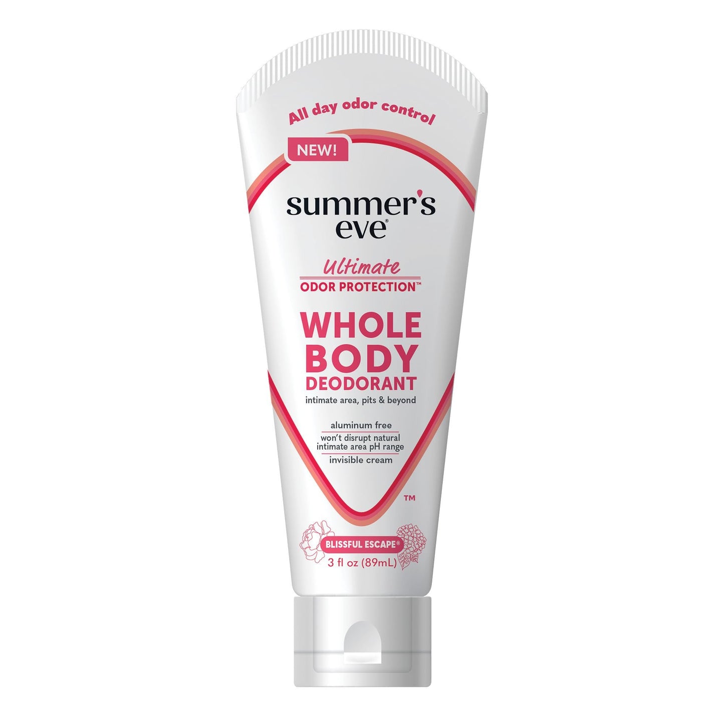 Summer's Eve Whole Body Deodorant Cream, Blissful Escape