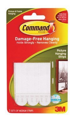 Command 17201-ES Medium Picture Hanging Strips, 3-Ct. - Quantity 9