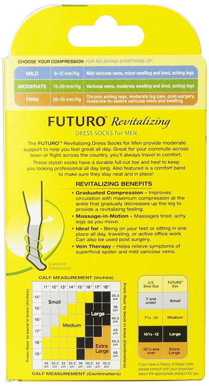 Futuro Revitalizing Black Dress Socks for Men