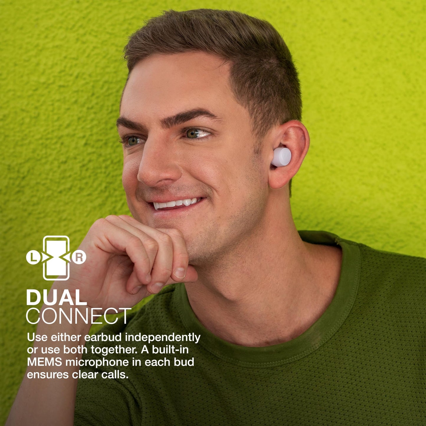 JLab Go Air Pop True Wireless Earbuds, in Ear Headphones, Bluetooth Earphones, Ear Buds with 32H Playtime, Bluetooth Earbuds with Microphone, USB Charging Case, Dual Connect, EQ3 Sound