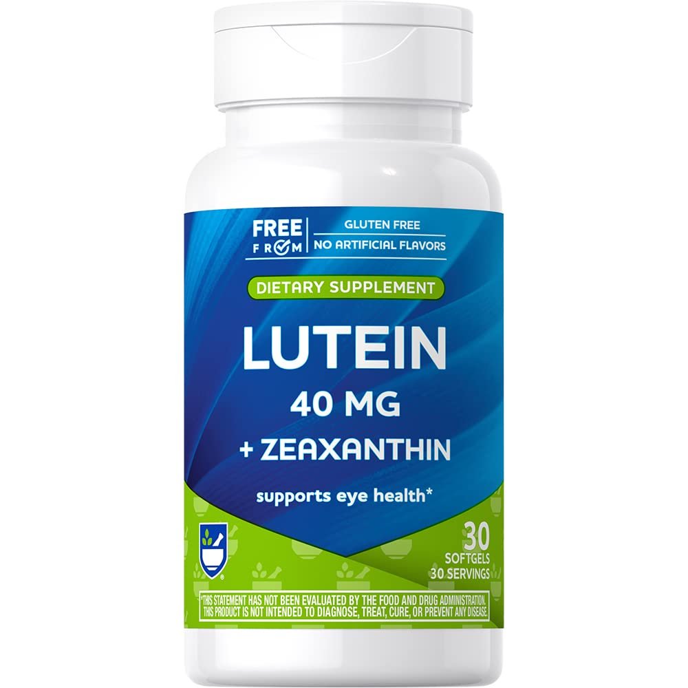 Rite Aid Lutein + Zeaxanthin Softgels - 30 Count, Supports Eye Strain, Dry Eyes, and Vision Health for Men and Women Parent
