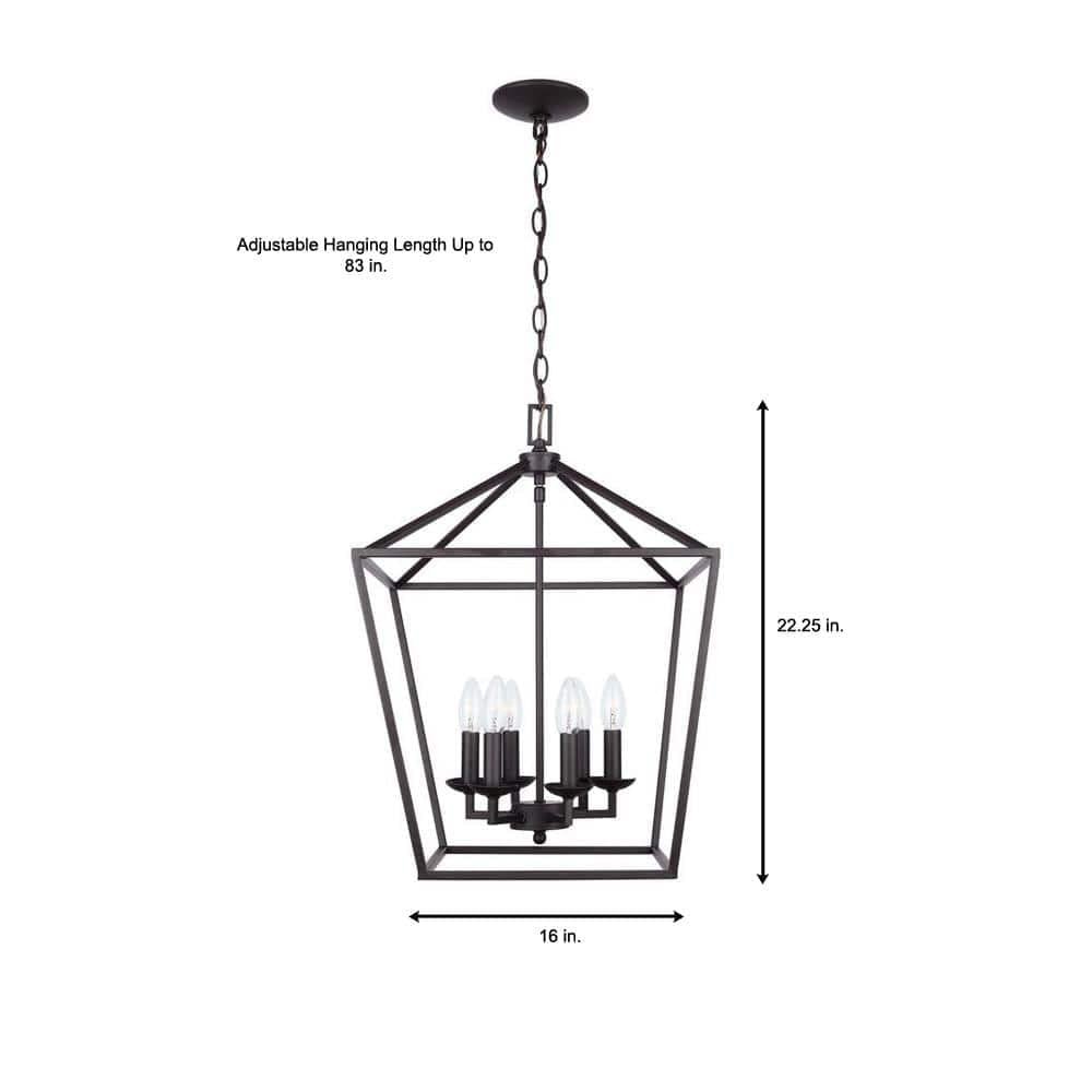 Home Decorators Collection Weyburn 6-Light Bronze Caged Chandelier