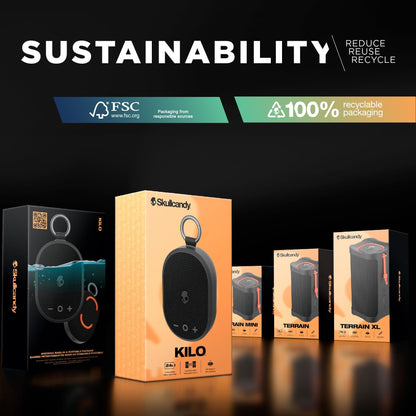 Skullcandy Terrain Outdoor Battery Powered Freestanding Bluetooth, Usb, Wireless speakers